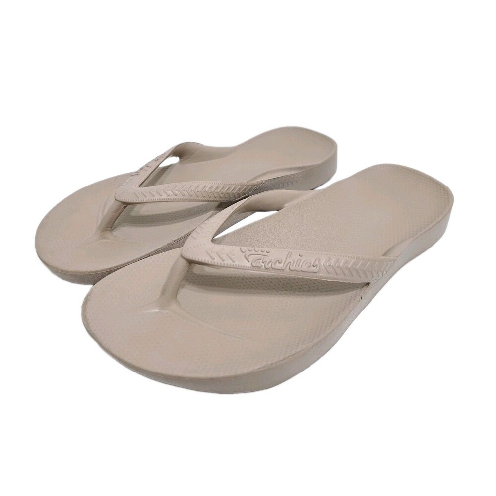 Archies Flip Flop Sandals Women's Size 7 Brown Tan Arch Support Beach Pool